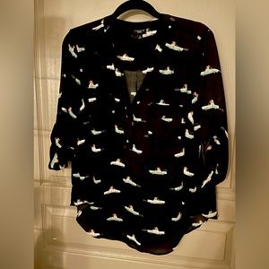 Cute Torrid frenchie’s or pugs blouse